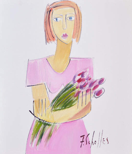 MULHER COM FLORES