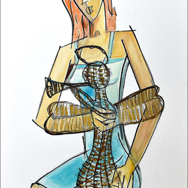 MULHER COM ARTESANATO CAINGUANGUE
