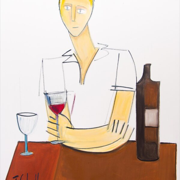 HOMEM BEBENDO VINHO