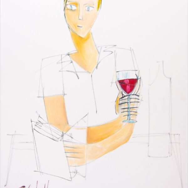 HOMEM BEBENDO VINHO