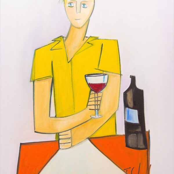 HOMEM BEBENDO VINHO