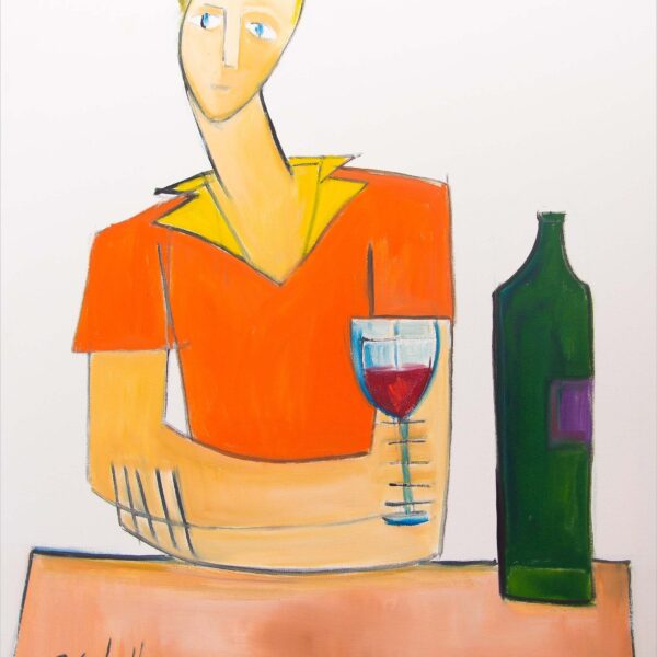HOMEM BEBENDO VINHO