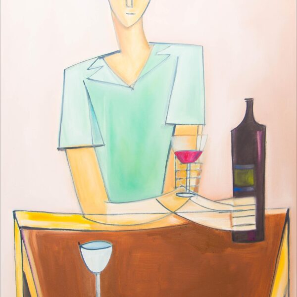 HOMEM TOMANDO VINHO