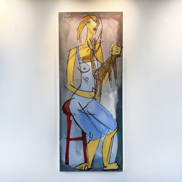 MULHER COM ARTESANATO CAINGANGUE