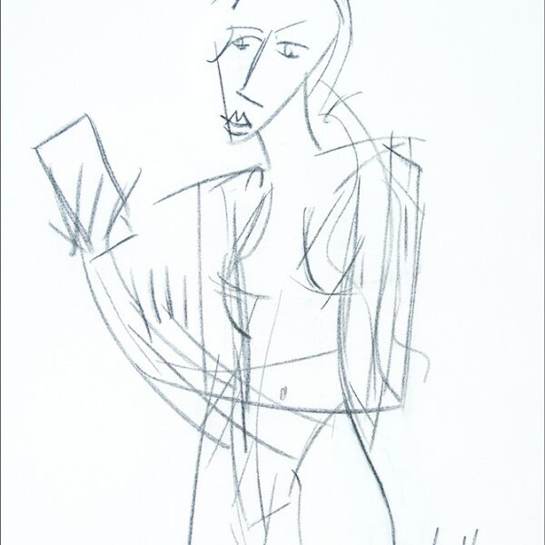 MULHER-DESENHO EM TELA