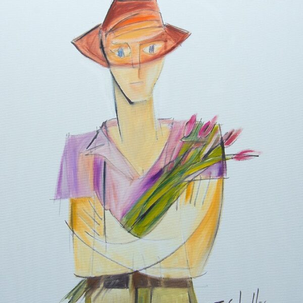 HOMEM COM FLORES