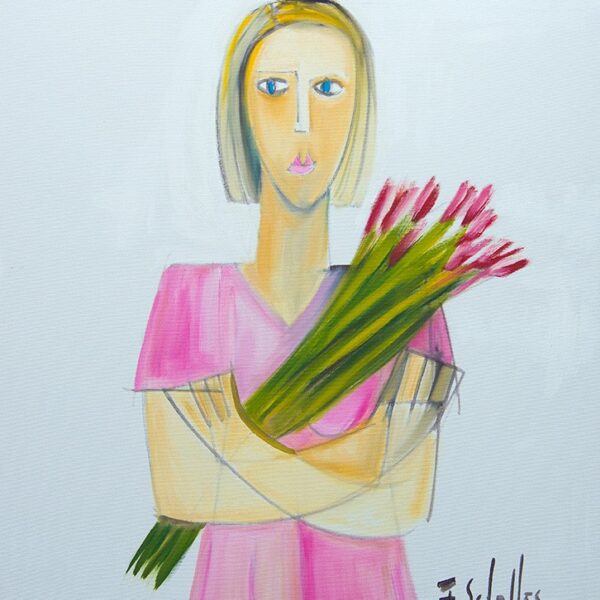 MULHER COM FLORES